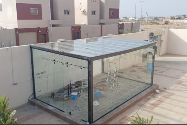 من أعمالنا في تركيب الغرف الزجاجية والملاحق - صورة 2
