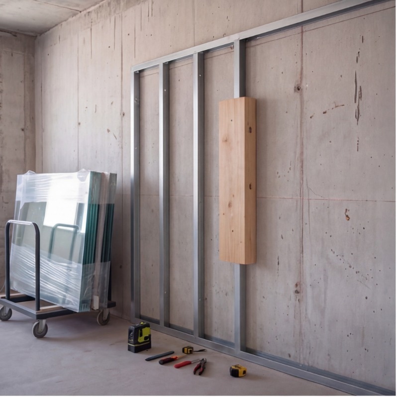 من أعمالنا في تجليد وتركيب مرايا الصالات الرياضية - صورة 2