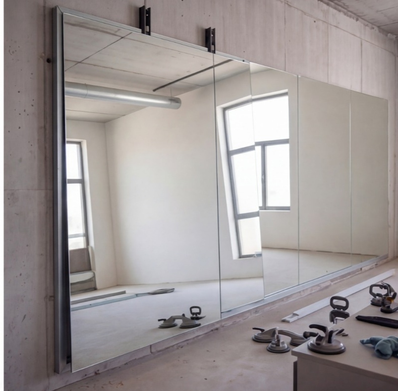 من أعمالنا في تجليد وتركيب مرايا الصالات الرياضية - صورة 3